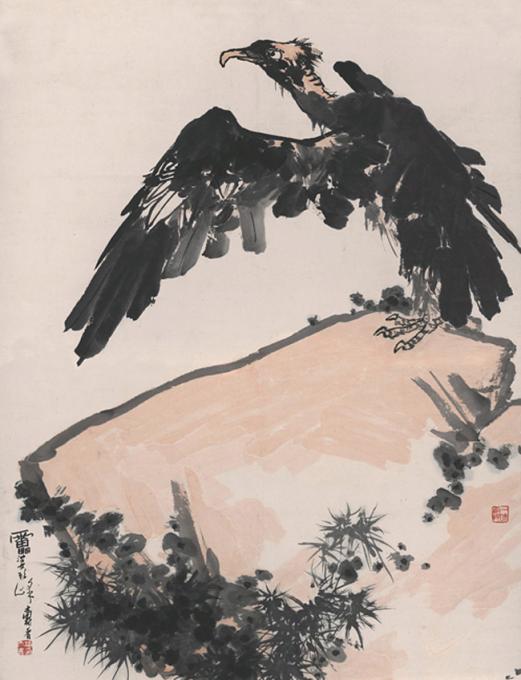 潘天寿-鹫鹰磐石图124x162cm