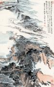 陆严少-李白布帆天盖图-68x110cm