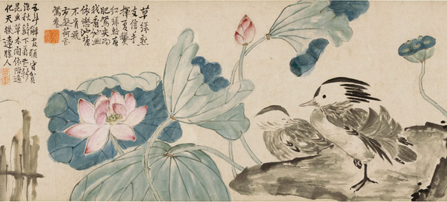 冷艳幽香图卷-34.3x361cm