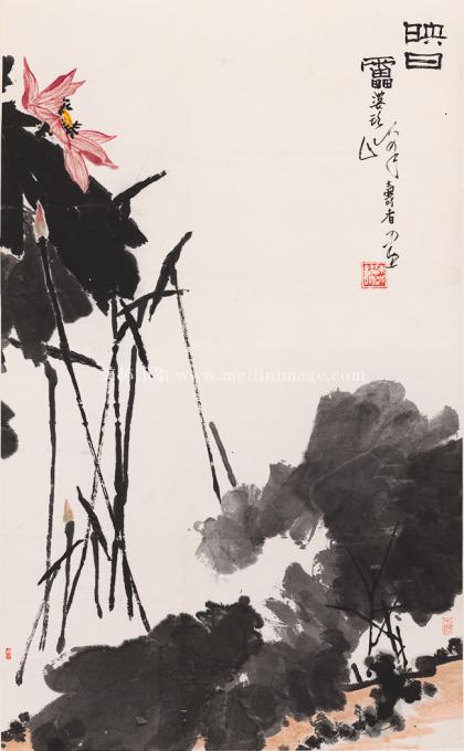 潘天寿-映日图99x163cm