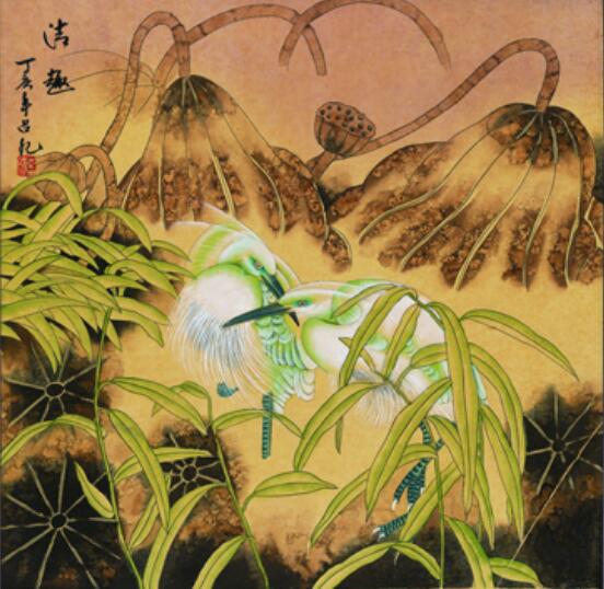 复制字画扫描工笔画花鸟画欣赏